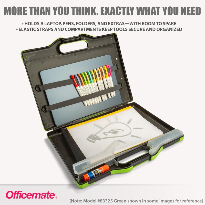 Officemate Carry All Clipboard Storage Box, Letter/Legal Size, Black and Gray (83324), 1 - Image 3